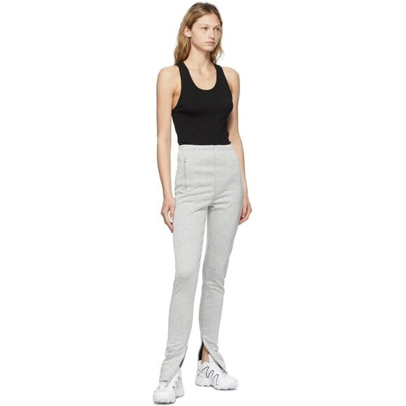 WARDROBE.NYC Side Zip Leggings in Grey Marl XSmall New Womens Skinny Pants - Picture 12 of 16